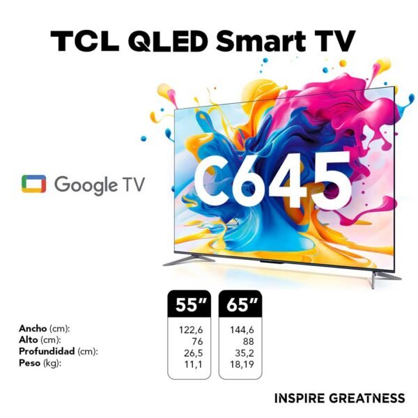 Smart Tv TCL 65" 4k UHD QLED Android Google TV - Image 4