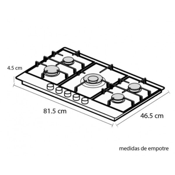 ENCIMERA RCA 5 QUEMADORES VIDRIO TEMPLADO - Image 4