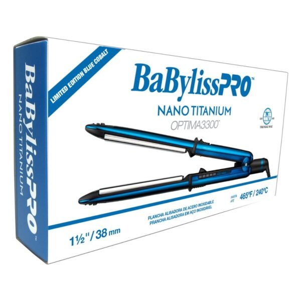 PLANCHA BABYLISS 1 1/2" NANO TITANIO COLOR ZUL COBALTO - Image 2
