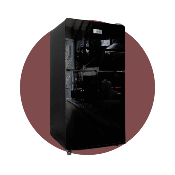 Minibar Walker Doble Puerta 108 Litros Vidrio Negro