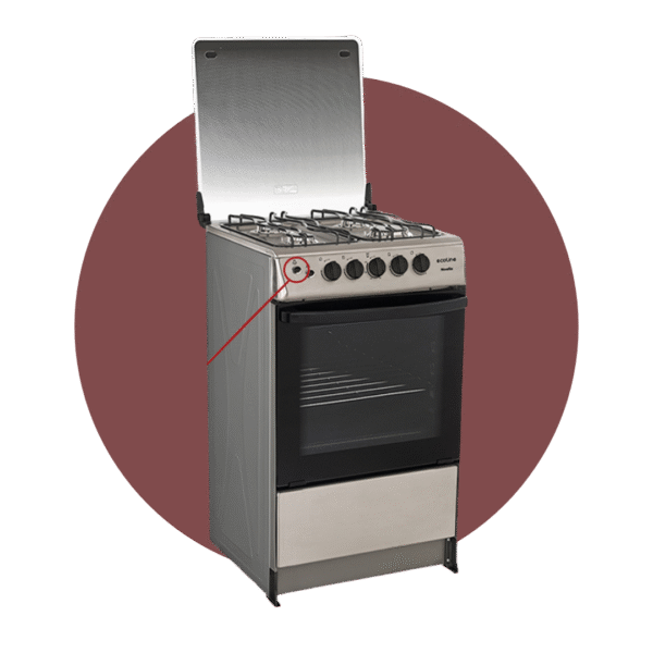 COCINA ECOLINE NOELIA *INOXIDABLE* 21" 4 QUEMADORES