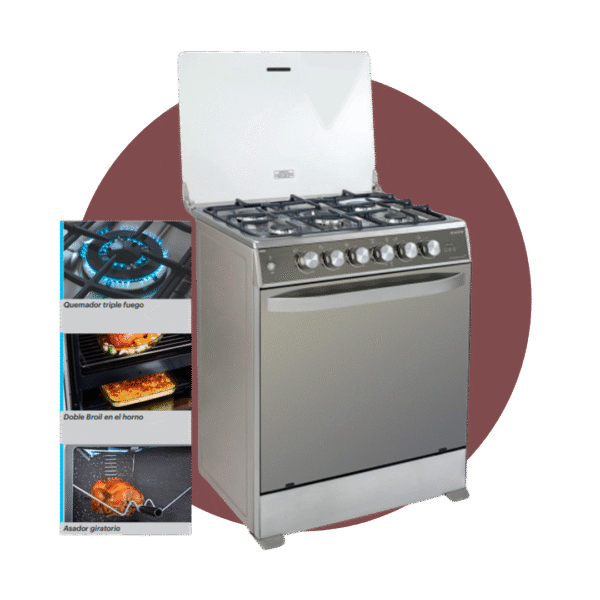 COCINA ECOLINE CONSTANZA 30″ 5 QUEMADORES