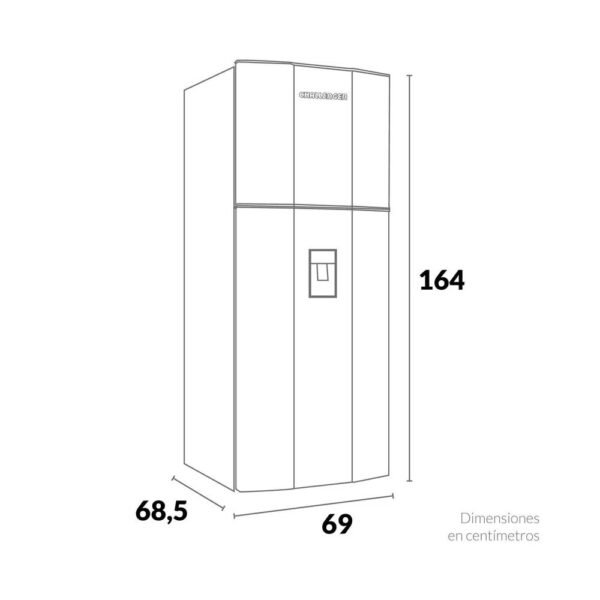 NEVERA CHALLENGER 286.1 LITROS TITANIUM COLOR ACERO INOXIDABLE - Image 3