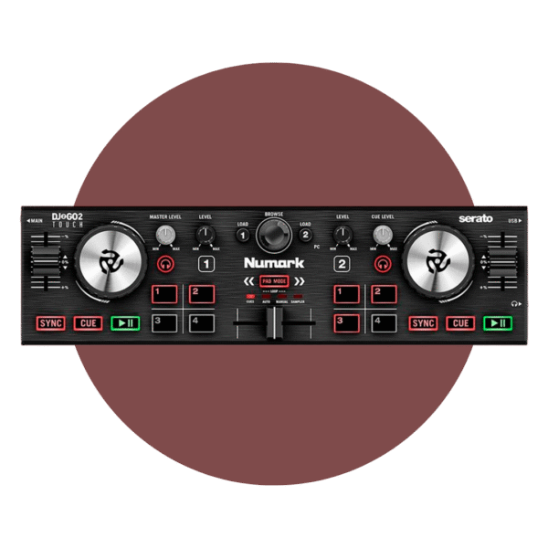 Controlador de DJ con ruedas de desplazamiento táctiles capacitivas