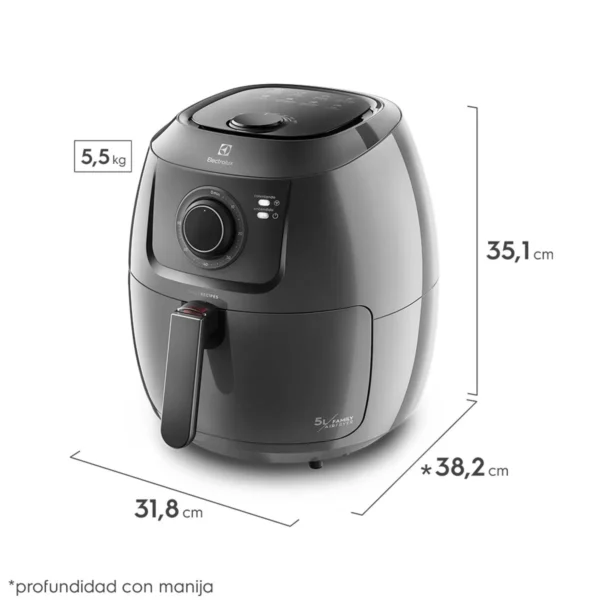 FREIDORA DE AIRE ELECTROLUX 5 LITROS ANTI-ADHERENTE - Image 2