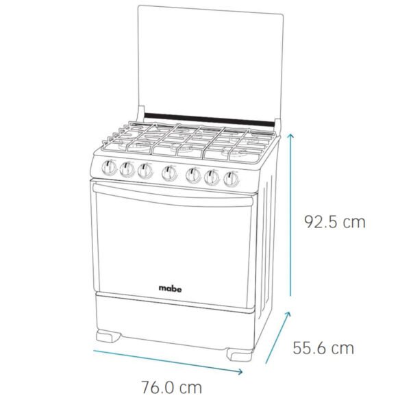 Cocina Mabe de piso a gas 76 cm Grafito - Image 5