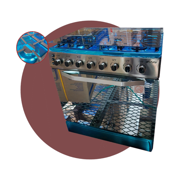 COCINA US AIR 6 QUEMADORES CON ENCENDIDO ELÉCTRICO