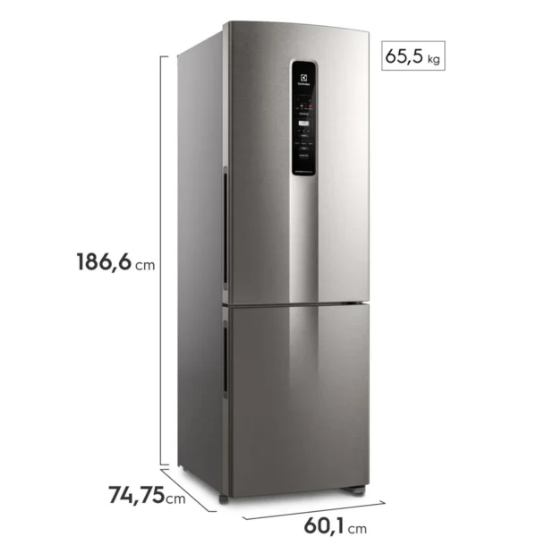 NEVERA ELECTROLUX BOTTOM FREEZER 400L SILVER - Image 3