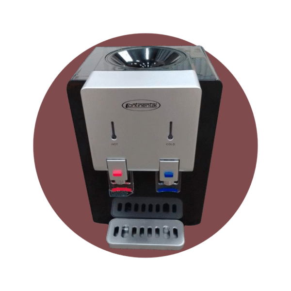 DISPENSADOR DE AGUA CONTINENTAL DE DOS LLAVES PARA MESA