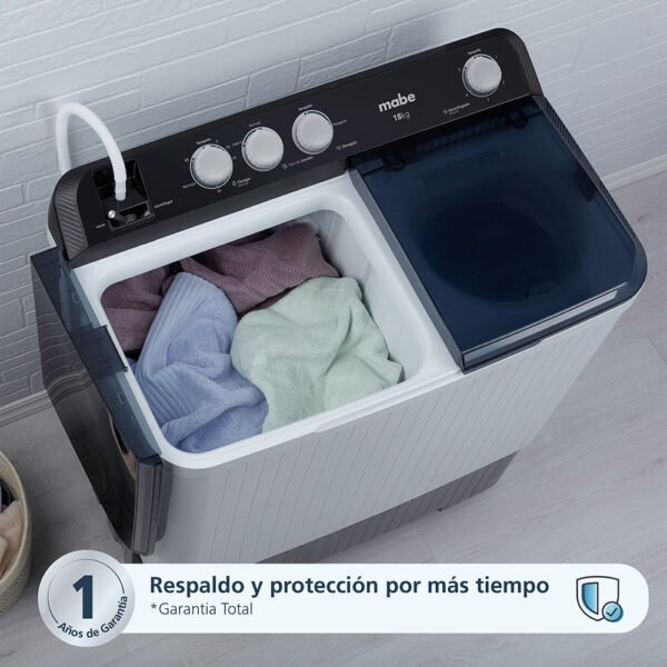 LAVADORA MABE DOBLE TINA 18 KILOS SEMI-AUTOMÁTICA - Image 3