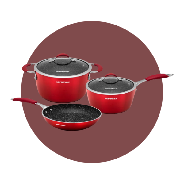 SET DE COCINA Warenhaus 5 PIEZAS CARMÍN