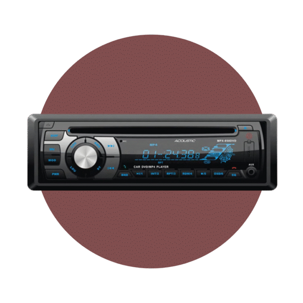 Radio para Auto Acoustic 4 x 50 Watts Bluetooth Pantalla LCD Color Negro