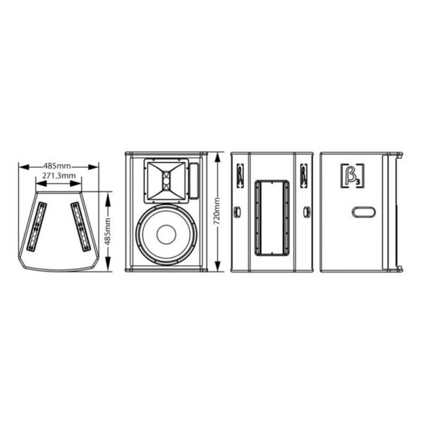 CAJA AMPLIF BETA 3 15/400W/CROSSOVER (TIRO LARGO) - Image 3