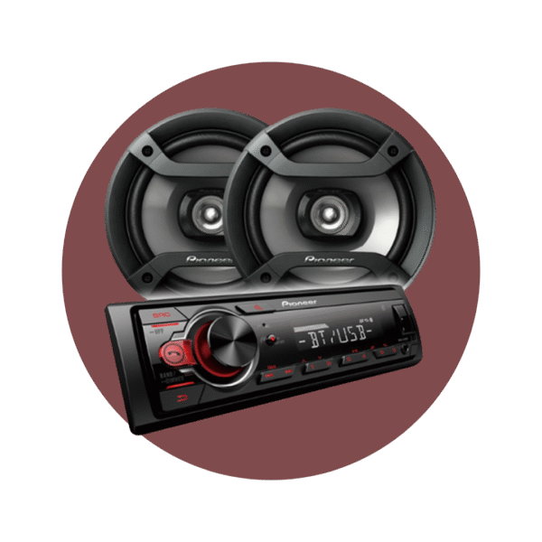 RADIO PARA CARRO PIONEER CON PARLANTES 16CM