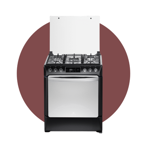 COCINA NIZA 5 QUEMADORES NEGRA 30″