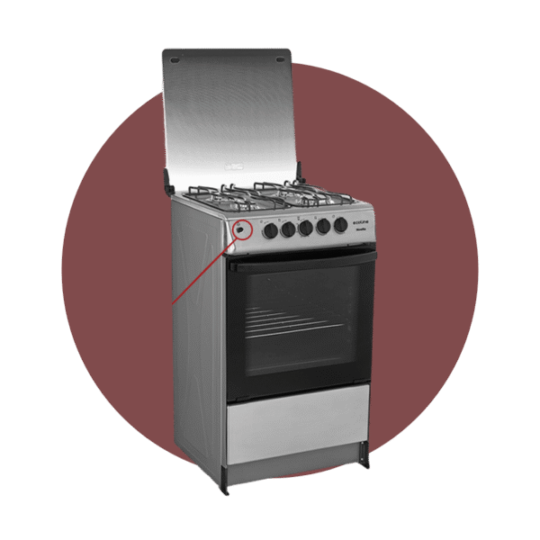 COCINA ECOLINE NOELIA SILVER 21" 4 QUEMADORES