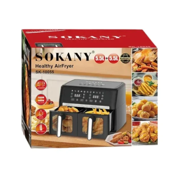 FREIDORA DE AIRE SOKANY 2x5.5 litros - Image 2