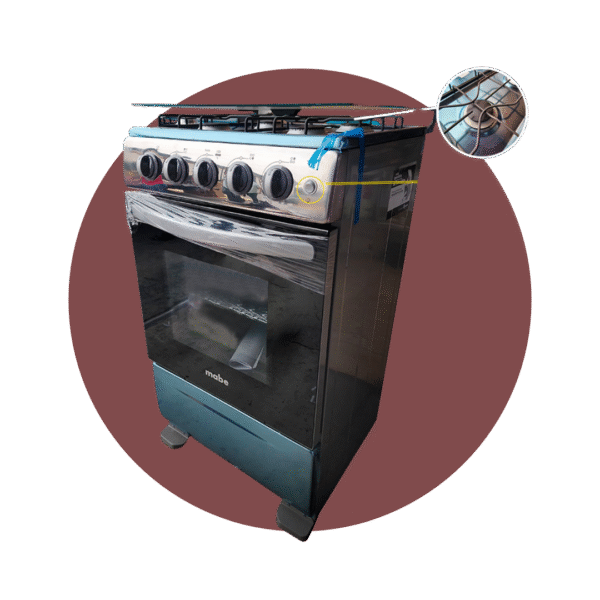 COCINA MABE 4 QUEMADORES 20" INOX