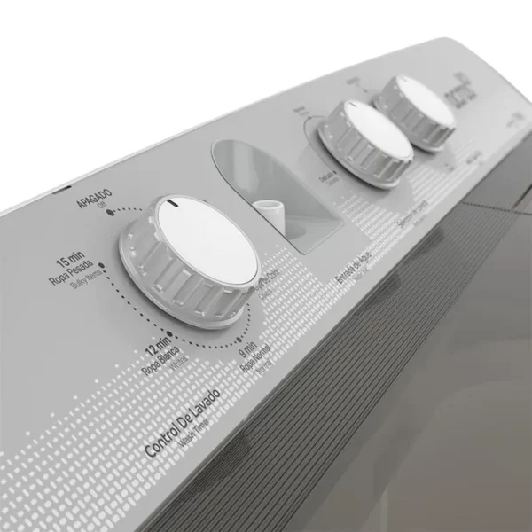 Lavadora 13kg Acros Semiautomática de Dos tinas MaxSpin Dry Blanca - Image 3