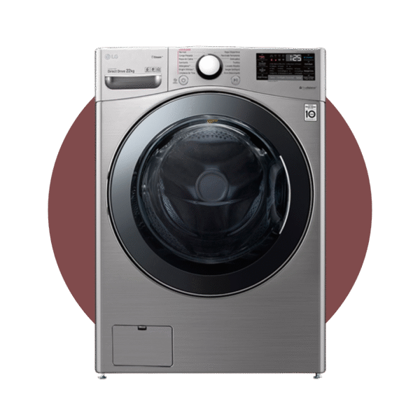LAVADORA LG CARGA FRONTAL 22 KILOS COLOR ACERO