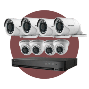 KIT DE SEGURIDAD HIKVISION 16CH 8CAM 2TERA DISCO 1080/P