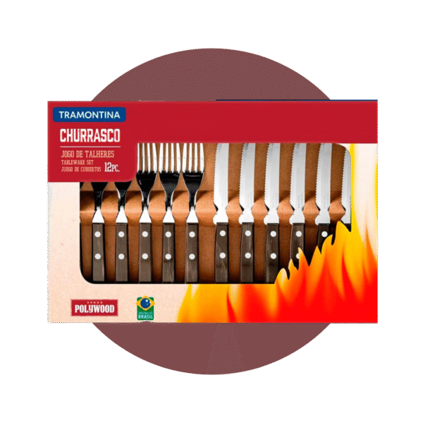 CUBIERTO TRAMONTINA PARA ASADO X12 PZS