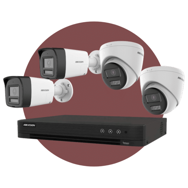 KIT DE SEGURIDAD HIKVISION 4CH 4CAM 2TERA DISCO 1080/P C/ AUDIO Y MICROFONO