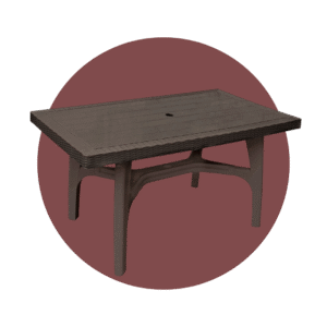 MESA RATAN GLAMOUR RECTANGULAR CAFE