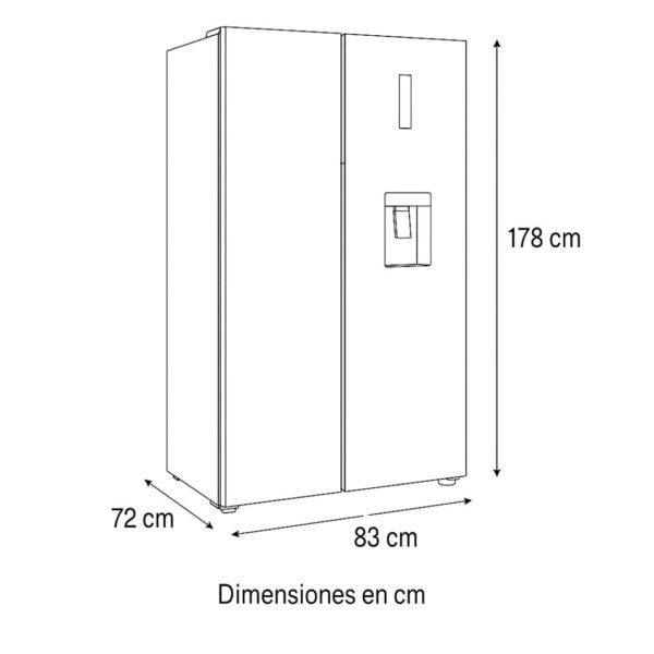 NEVERA RCA SIDE BY SIDE 538 LITROS PANEL TOUCH - Image 3