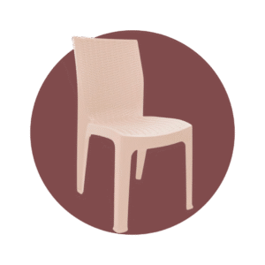 SILLA RATAN CORSA SIN BRAZO BEIGE PICA