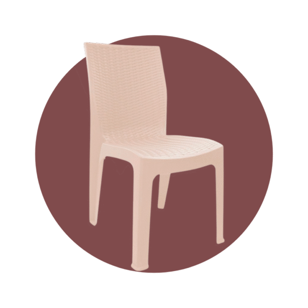 SILLA RATAN CORSA SIN BRAZO BEIGE PICA