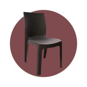 SILLA RATAN CORSA SIN BRAZO CAFE PICA