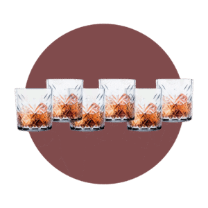 SET DE 6 VASOS PARA JUGOS DISEÑO CALICO