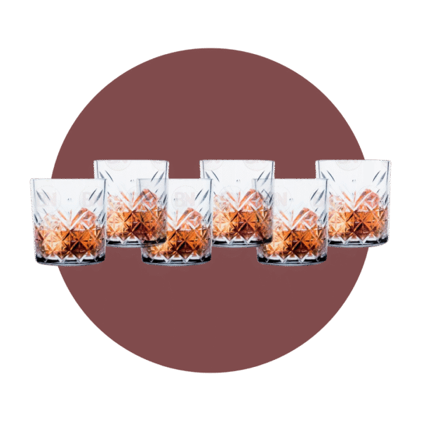 SET DE 6 VASOS PARA JUGOS DISEÑO CALICO