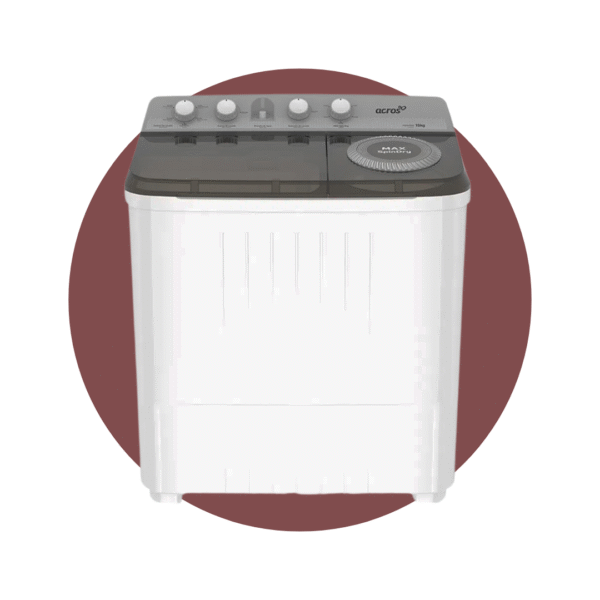 Lavadora 15kg Acros Semiautomática de Dos tinas MaxSpin Dry Blanca
