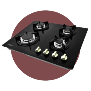 ENCIMERA RCA 4 QUEMADORES VIDRIO TEMPLADO