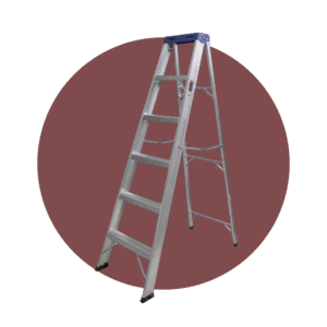 ESCALERA DE ALUMINIO TIPO TIJERA 6 PELDAÑOS