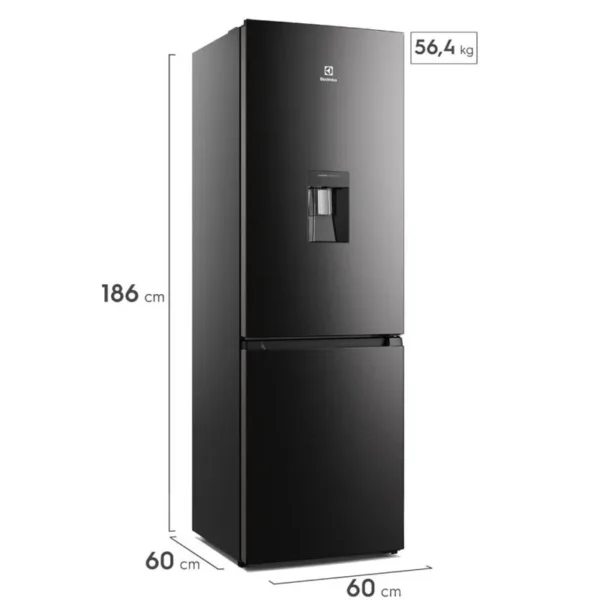 NEVERA ELECTROLUX BOTTOM FREEZER 283LTS NEGRA - Image 3