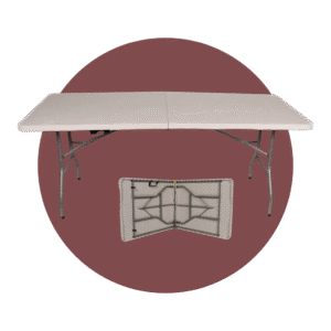 MESA PEGABLE RECTANGULAR BLANCA (74*240CM)