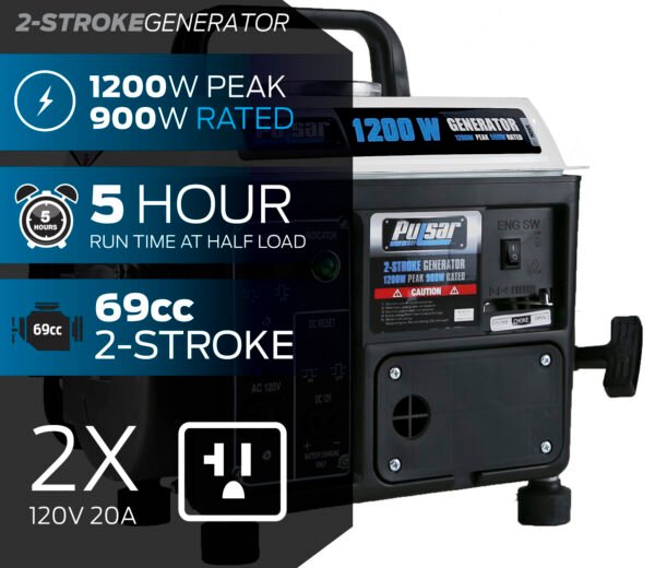 GENERADOR A GASOLINA PULSAR 1200W - Image 2