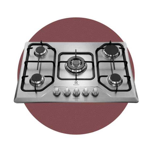 ENCIMERA EMPOTRABLE ELECTROLUX 5 QUEMADORES INOX