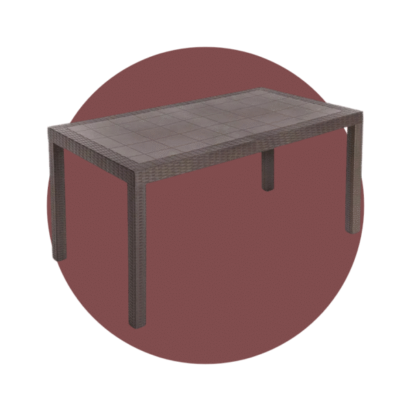 MESA RATAN RECTANGULAR CAFE PICA