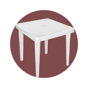 MESA PICA PALMIRA CUADRADA BLANCA