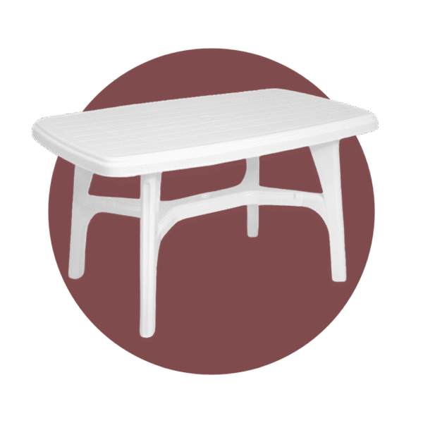MESA SEVILLA RECTANGULAR BLANCO