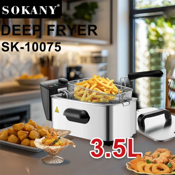 FREIDORA ELECTRICA DE MANO SOKANY 3.5L - Image 2