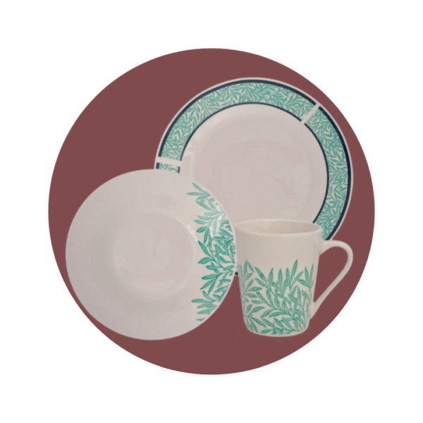 VAJILLA PORCELANA X12PZS REDONDA