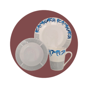 VAJILLA PORCELANA X12PZS REDONDA