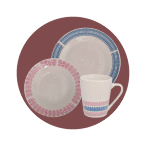 VAJILLA PORCELANA X12PZS REDONDA