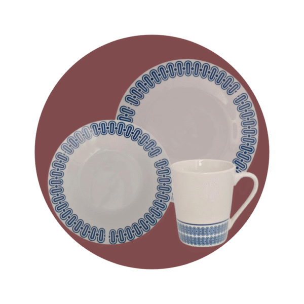 VAJILLA PORCELANA X12PZS REDONDA