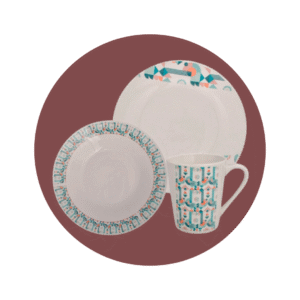 VAJILLA PORCELANA X12PZS REDONDA